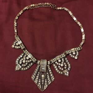 Beautiful diamond + gold statement necklace.